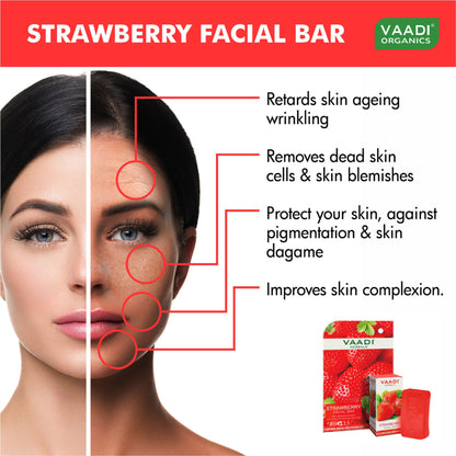 Vaadi Herbals Value Pack of 4 Strawberry Facial Bars