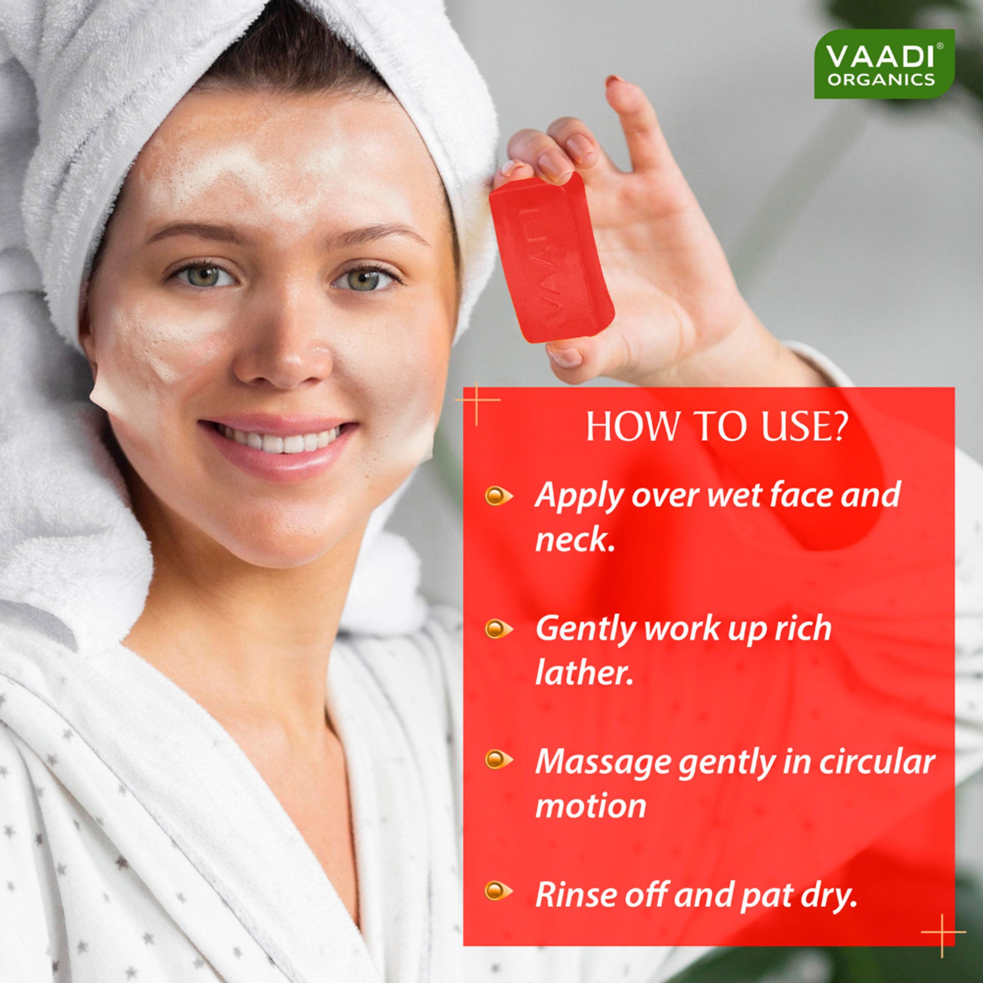 Vaadi Herbals Value Pack of 4 Strawberry Facial Bars