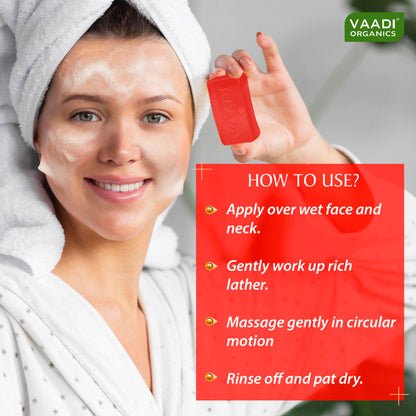 Vaadi Herbals Value Pack of 4 Strawberry Facial Bars