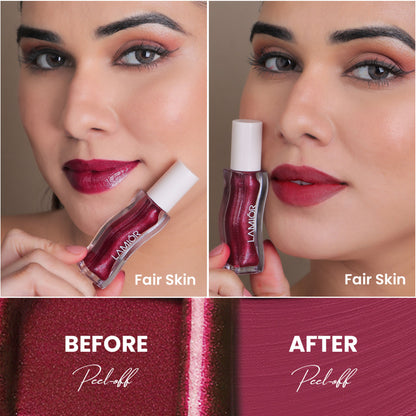 La Mior All Day Strong Peel-Off Lip Tattoo Kit - After Hours-Rose Pink