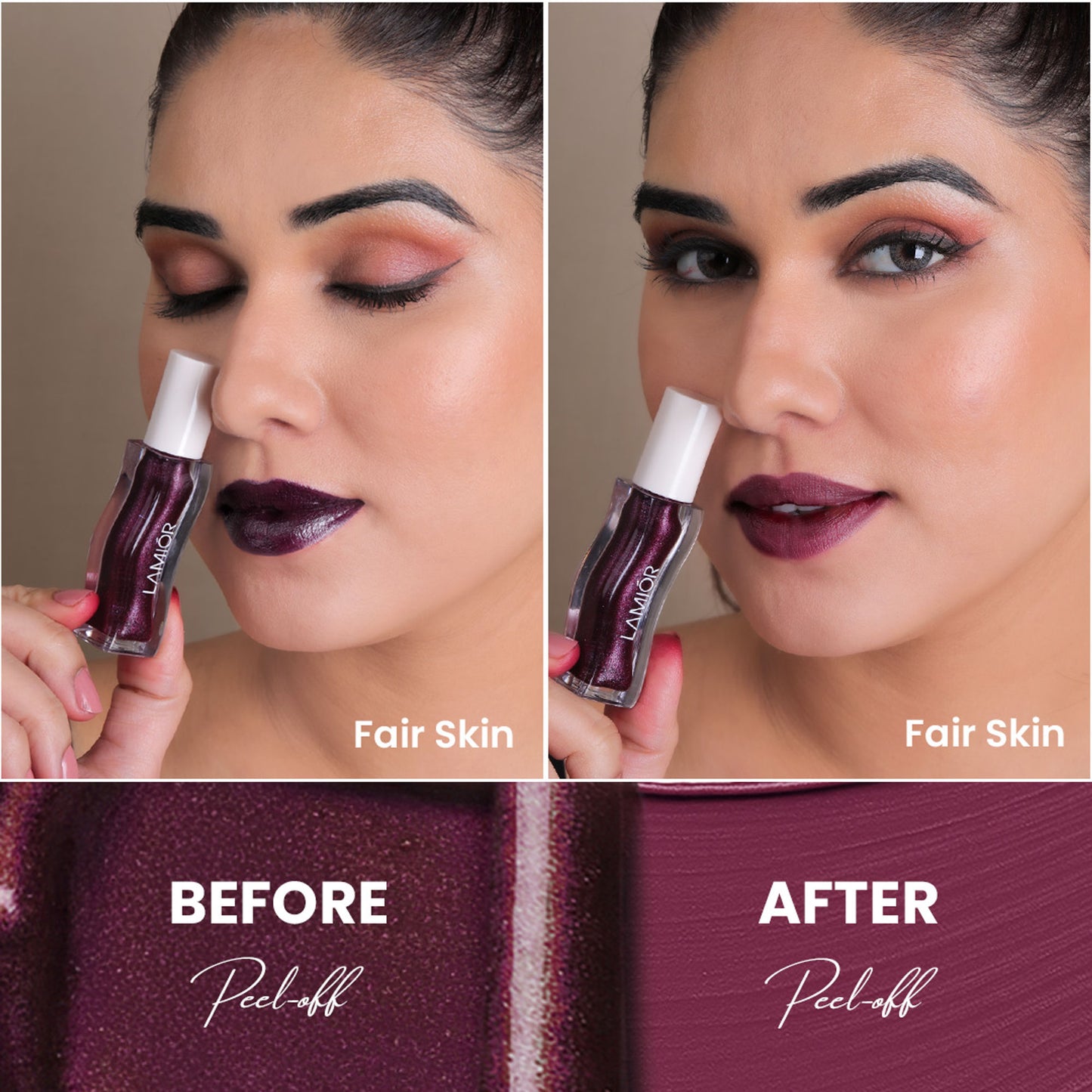 La Mior All Day Strong Peel-Off Lip Tattoo Kit - Last Call-Muted Plum