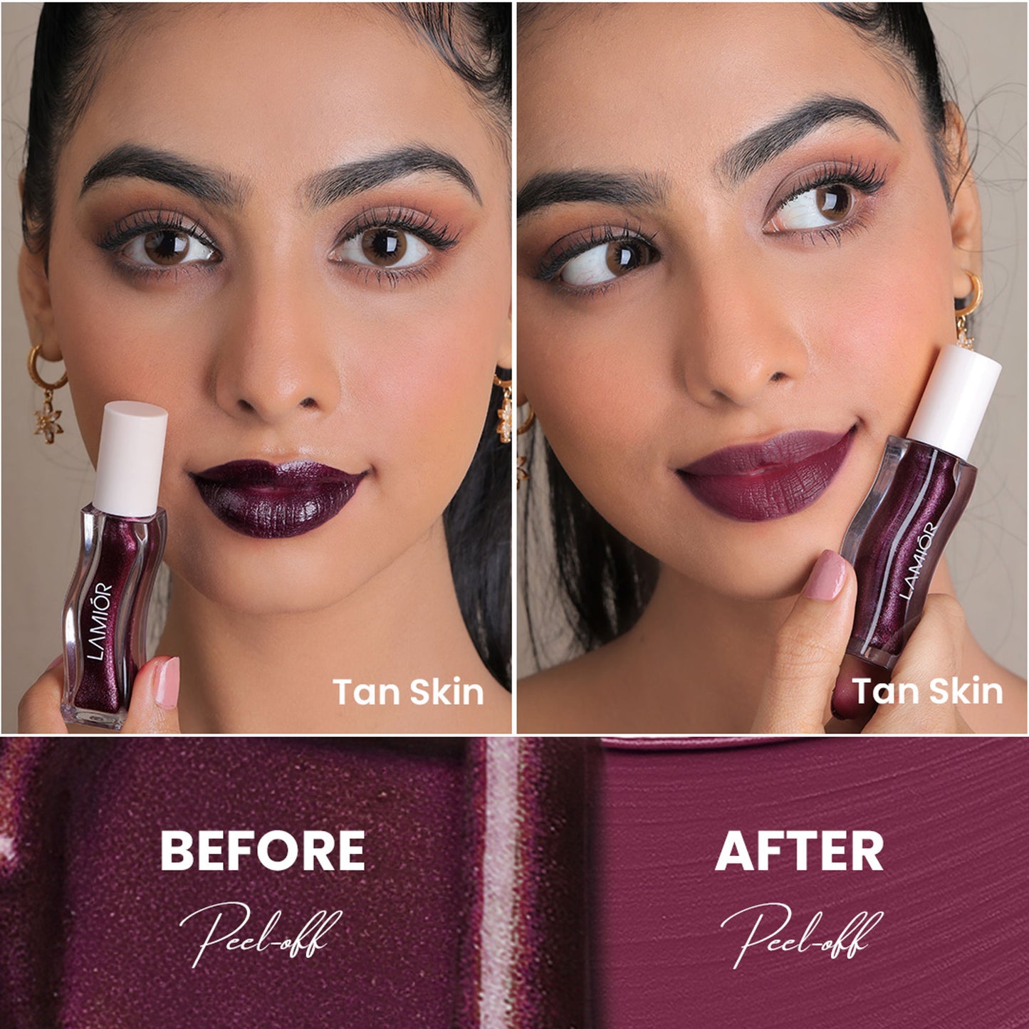La Mior All Day Strong Peel-Off Lip Tattoo Kit - Last Call-Muted Plum