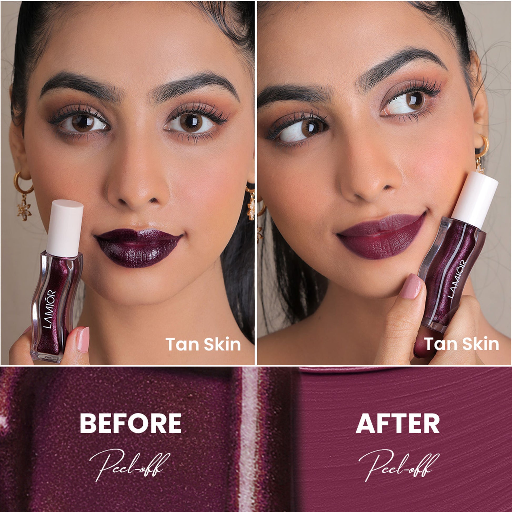 La Mior All Day Strong Peel-Off Lip Tattoo Kit - Last Call-Muted Plum