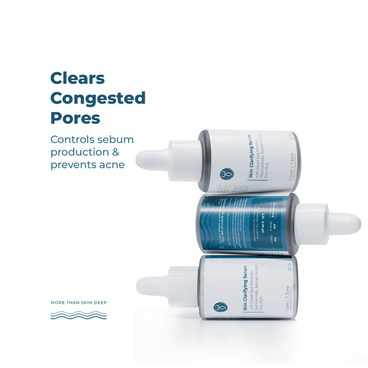 SeaSoul Clarifying Serum With Dead Sea Minerals, Niacinamide & Azelaic Acid