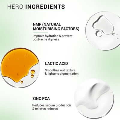 Sereko Oil Clear Face Moisturizer with Lactic Acid & NMF for Oily, Acne-Prone & Combination Skin