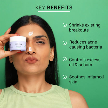 Sereko Oil Clear Face Moisturizer with Lactic Acid & NMF for Oily, Acne-Prone & Combination Skin