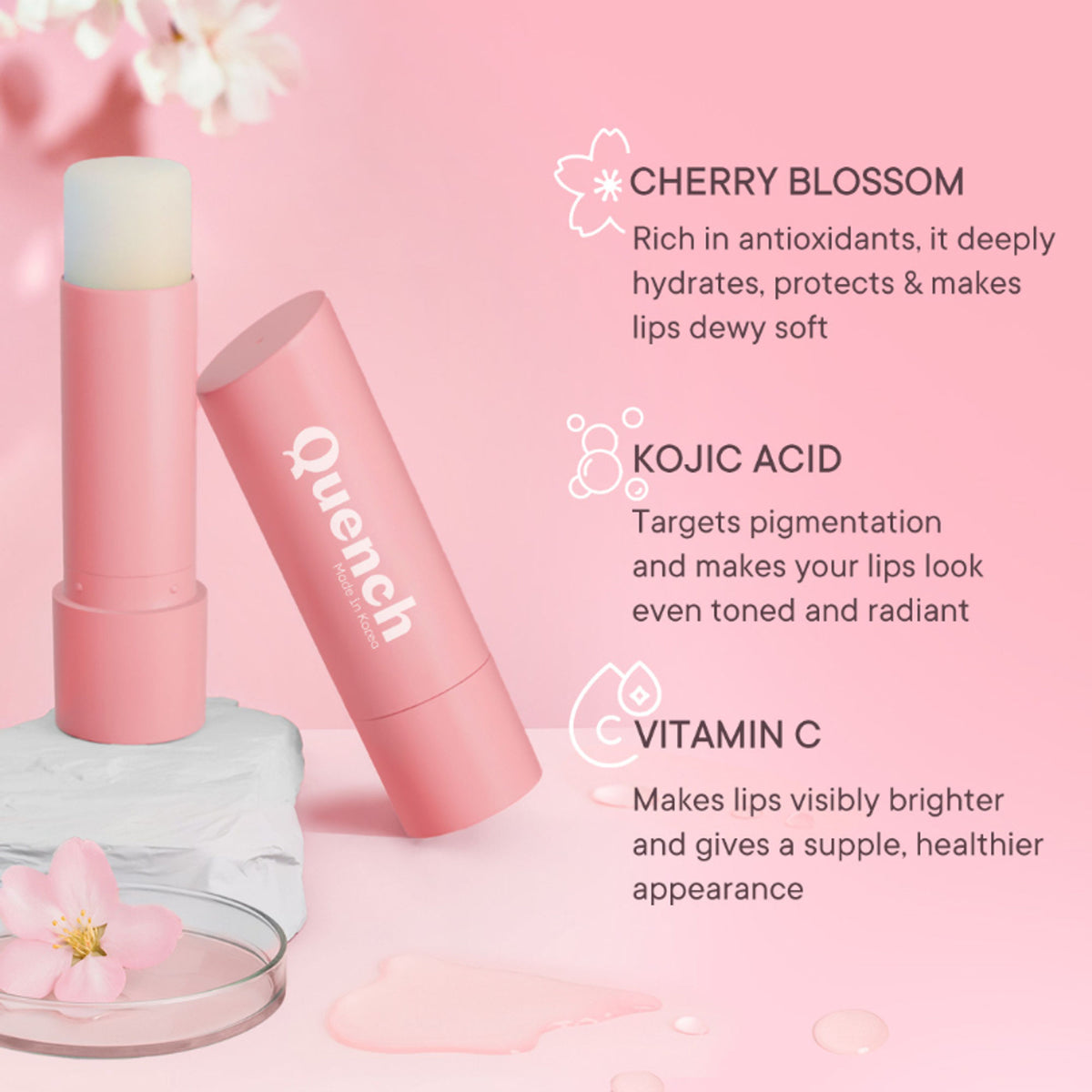 Quench Brightening Lip Balm With SPF 60+ PA++++ - Bare Bliss