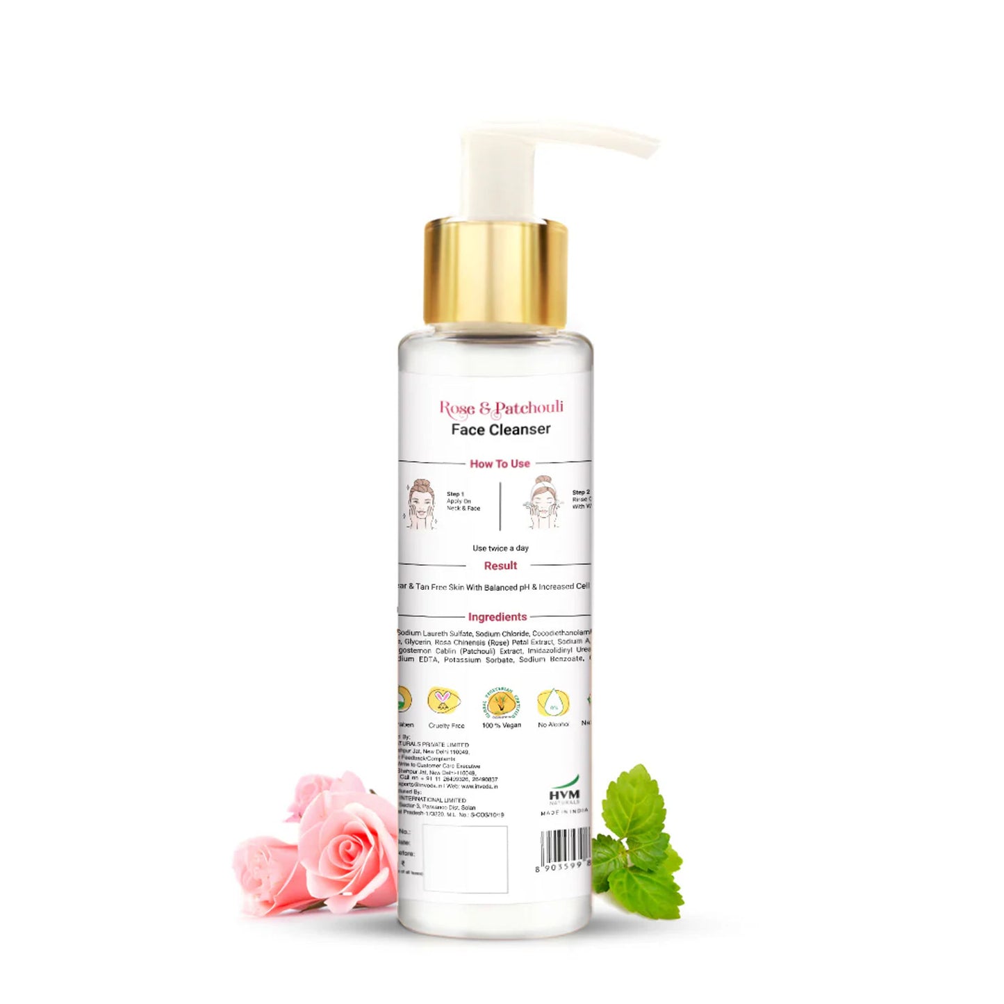 Inveda Soothing Rose & Patchouli Face Cleanser