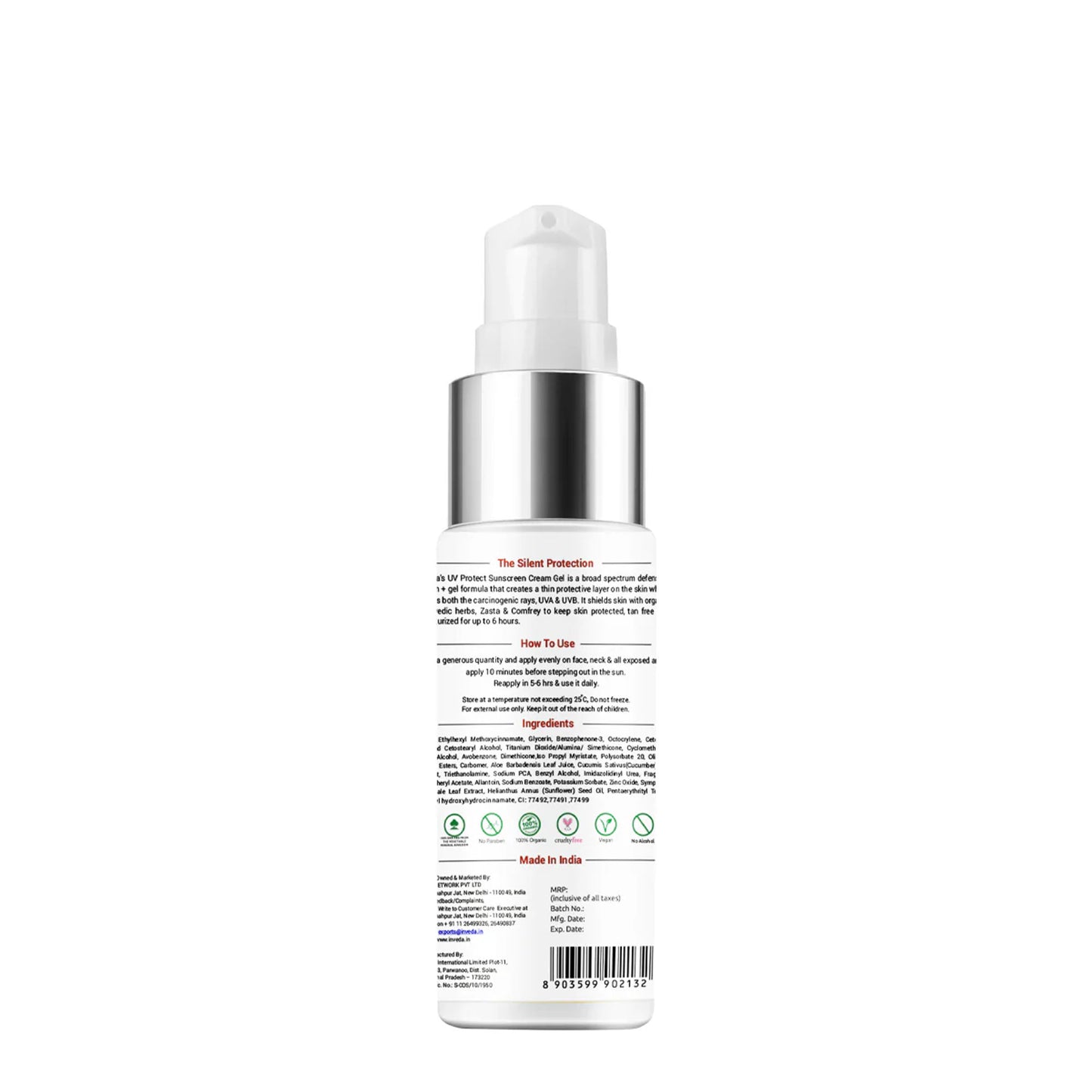 Inveda Sun Screen Cream Gel SPF 50