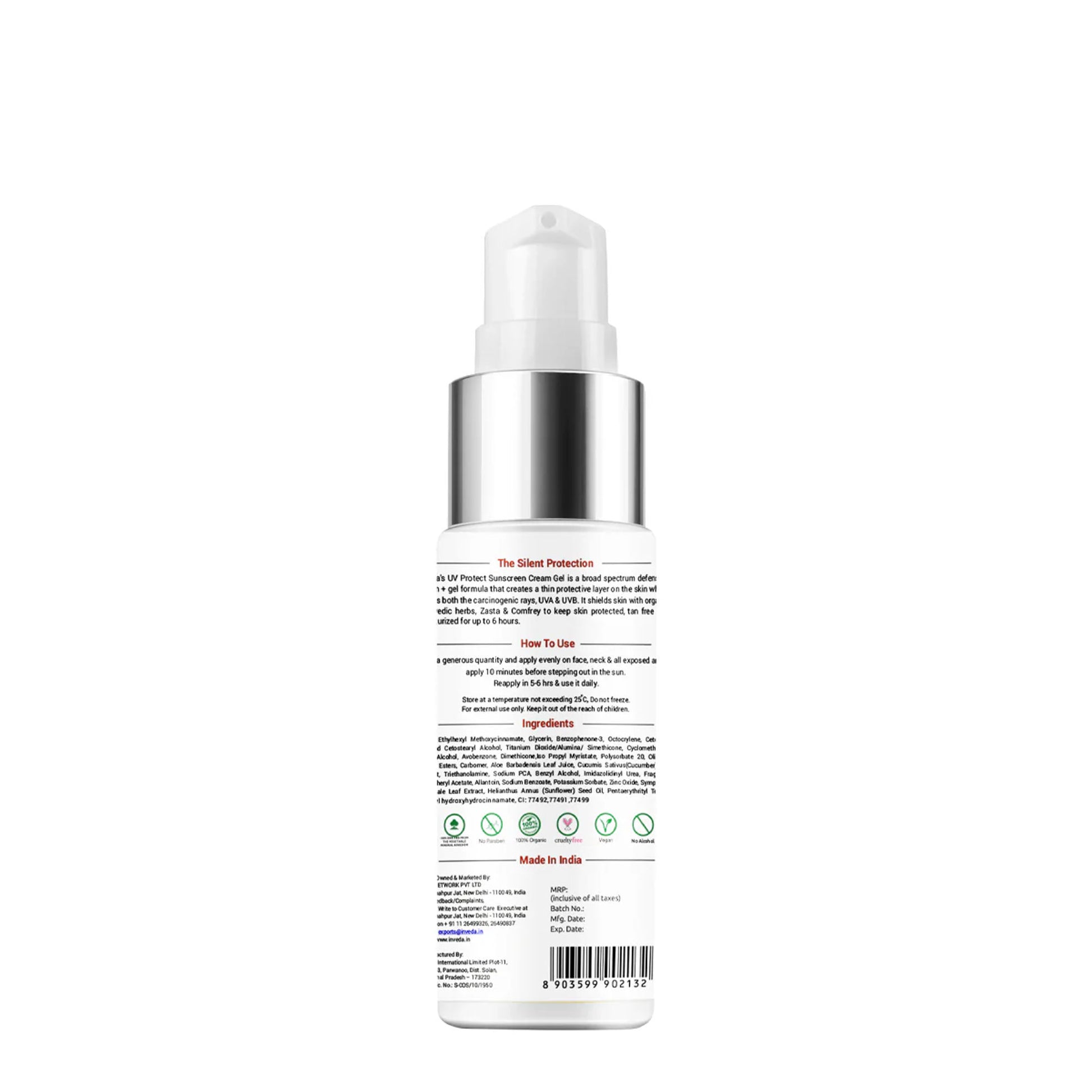 Inveda Sun Screen Cream Gel SPF 50