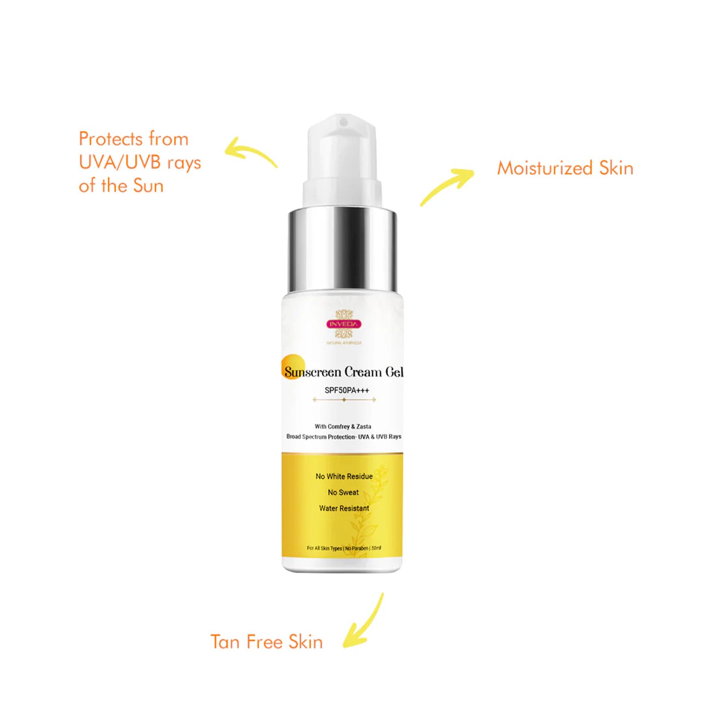 Inveda Sun Screen Cream Gel SPF 50