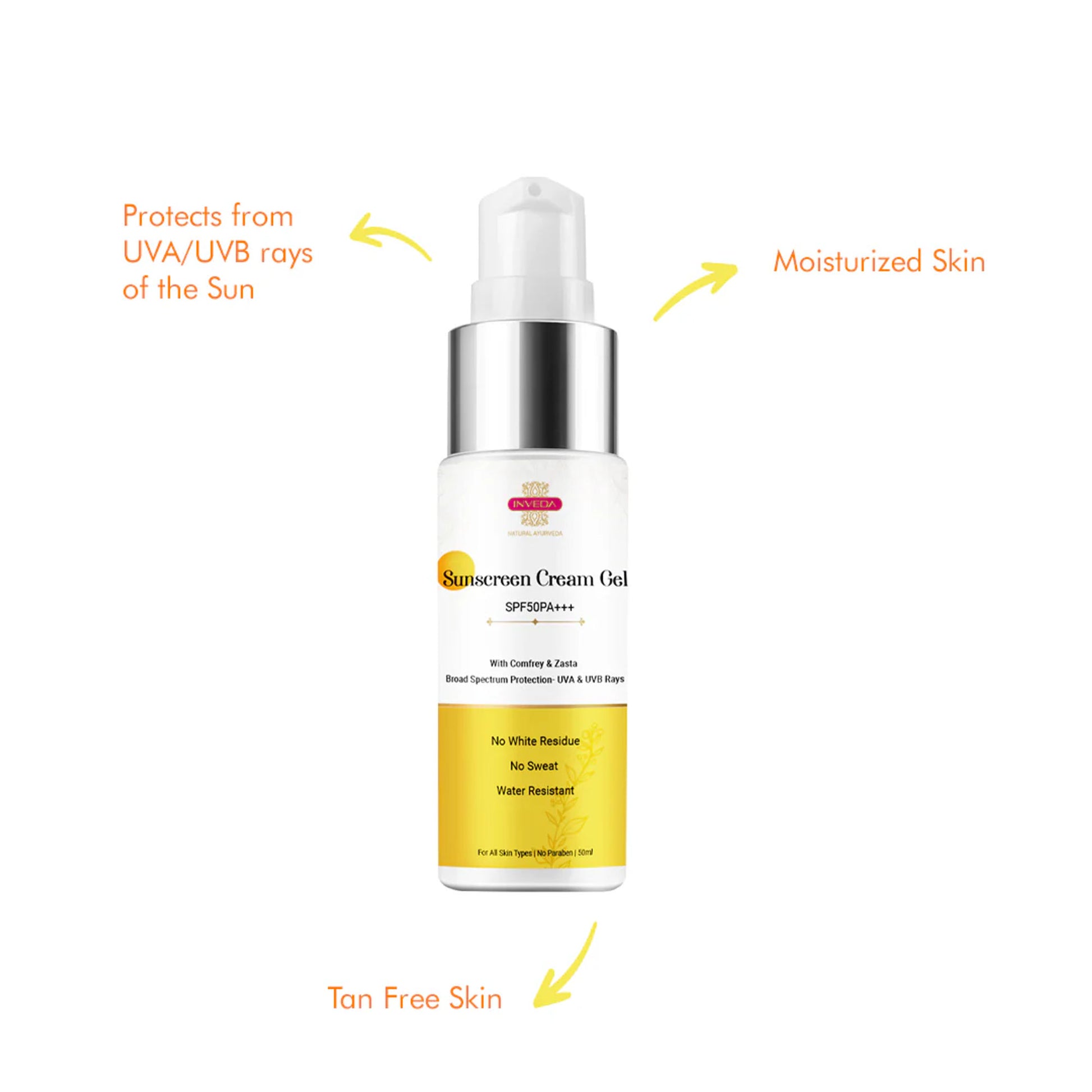 Inveda Sun Screen Cream Gel SPF 50