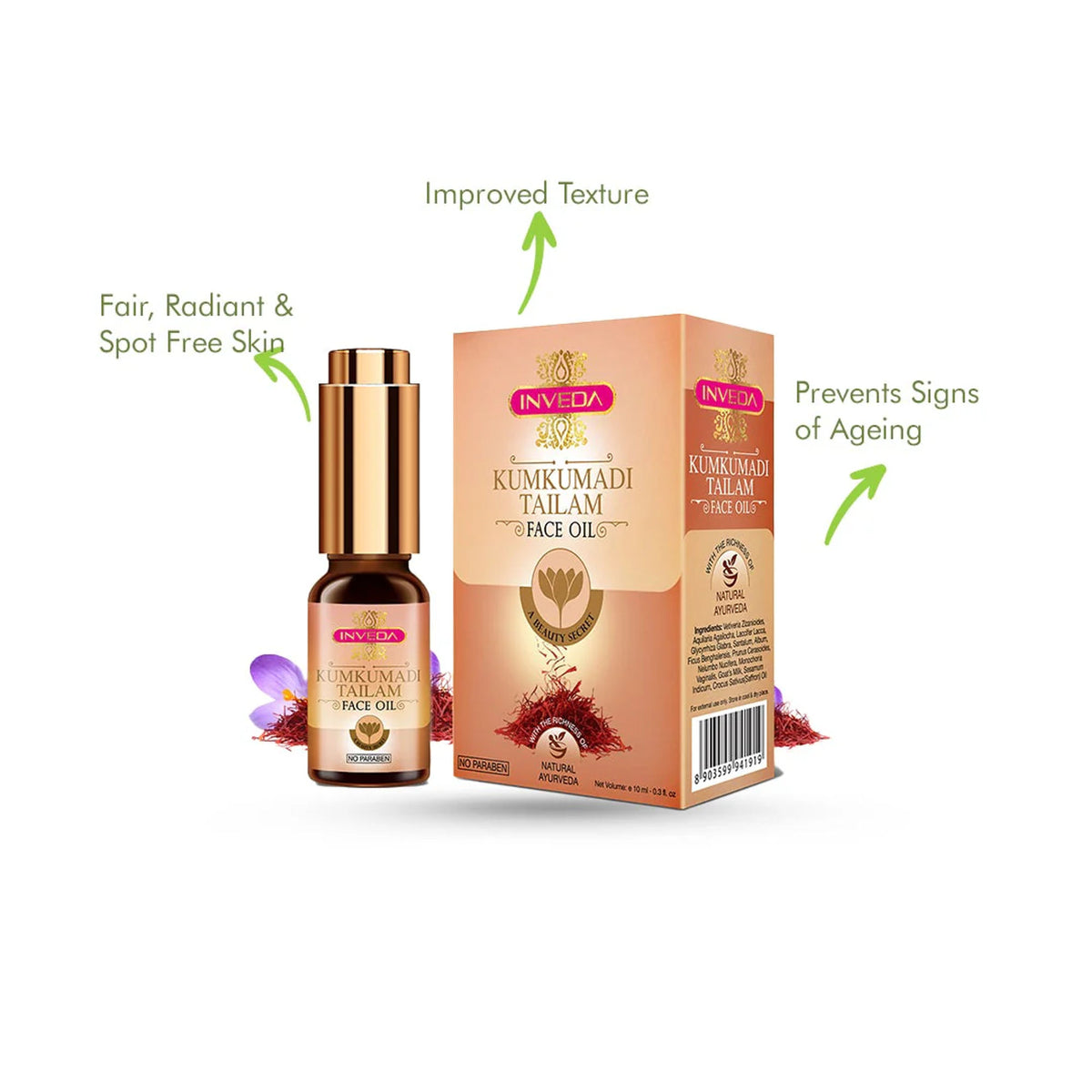 Inveda Kumkumadi Tailam A Beauty Secret Night Routine Face Oil