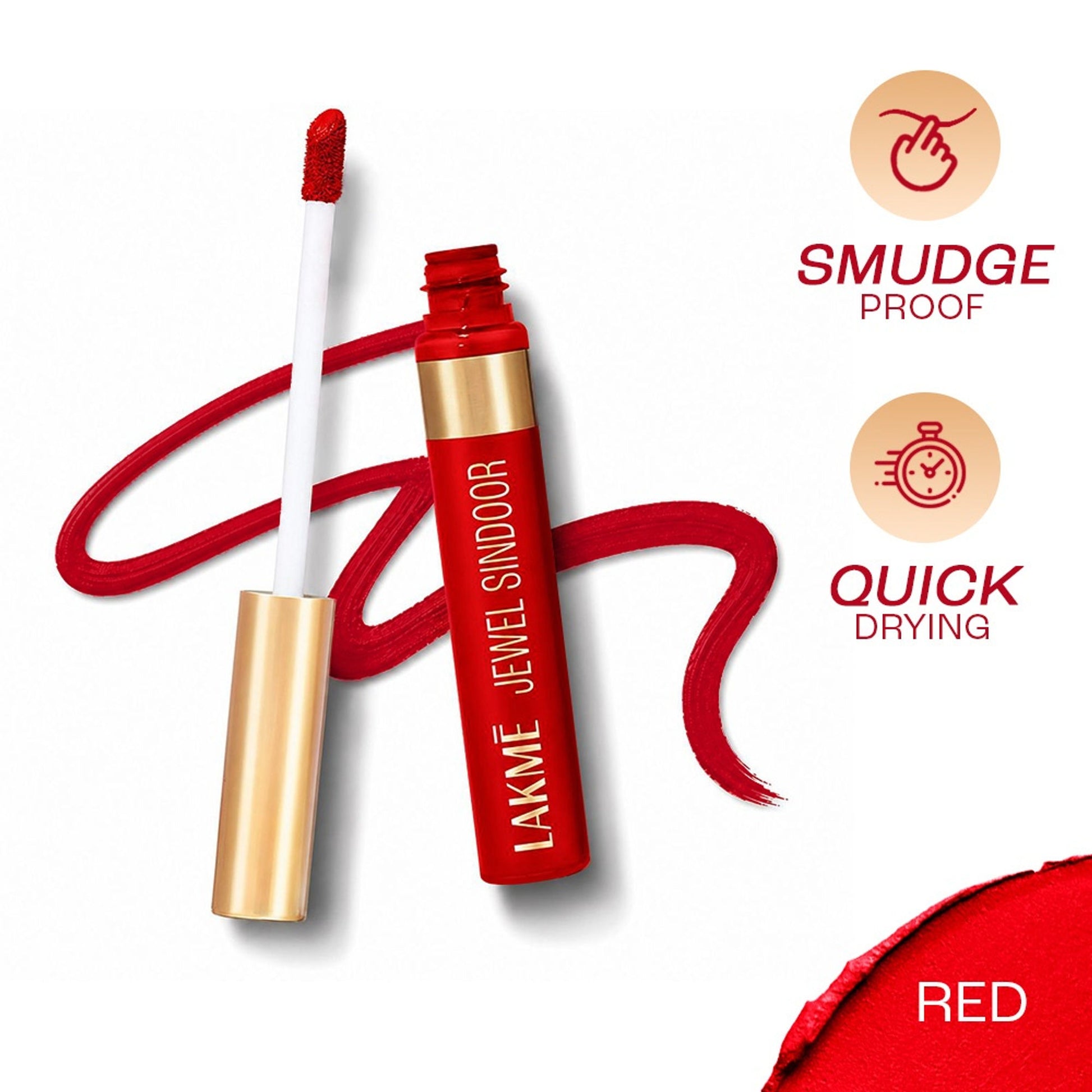 Lakme Forever Matte Sindoor, Long Lasting - Red