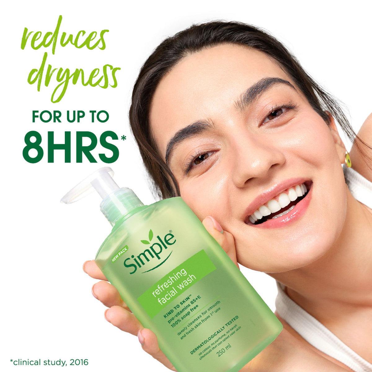 Simple Refreshing Facial Wash, 100% Soap-Free | Perfect for Sensitive Skin