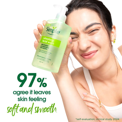 Simple Refreshing Facial Wash, 100% Soap-Free | Perfect for Sensitive Skin