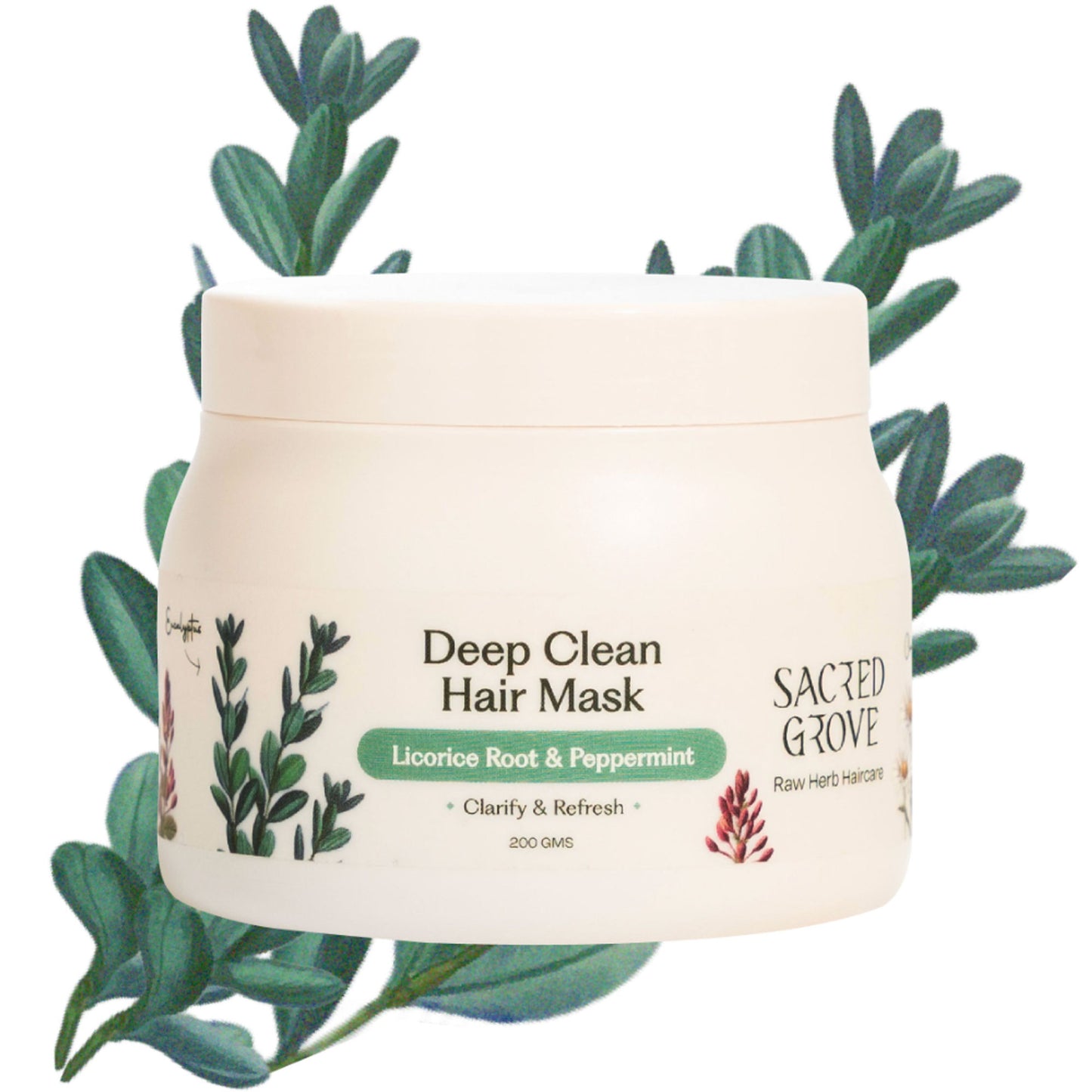 Sacred Grove Clarifying Scalp Detox Mask for Oily & Greasy Scalp Herbal Hair Mask for Buildup & Itch