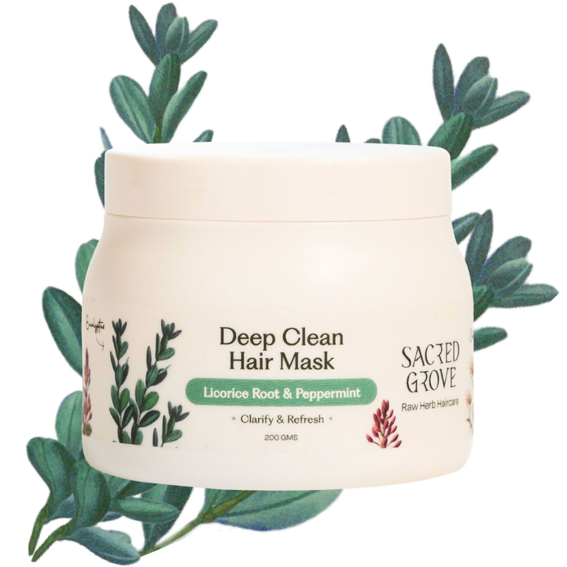 Sacred Grove Clarifying Scalp Detox Mask for Oily & Greasy Scalp Herbal Hair Mask for Buildup & Itch