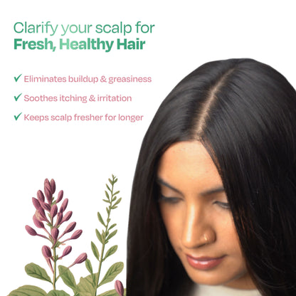 Sacred Grove Clarifying Scalp Detox Mask for Oily & Greasy Scalp Herbal Hair Mask for Buildup & Itch