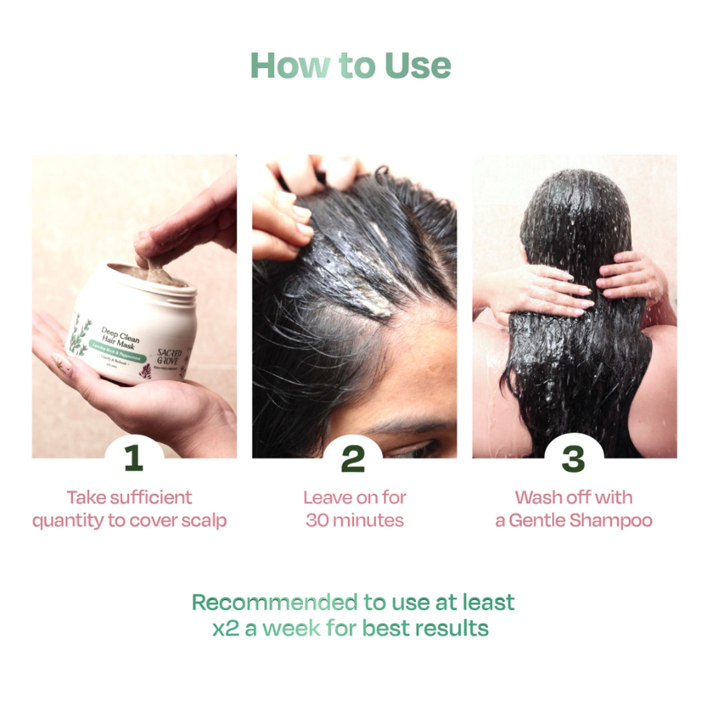 Sacred Grove Clarifying Scalp Detox Mask for Oily & Greasy Scalp Herbal Hair Mask for Buildup & Itch