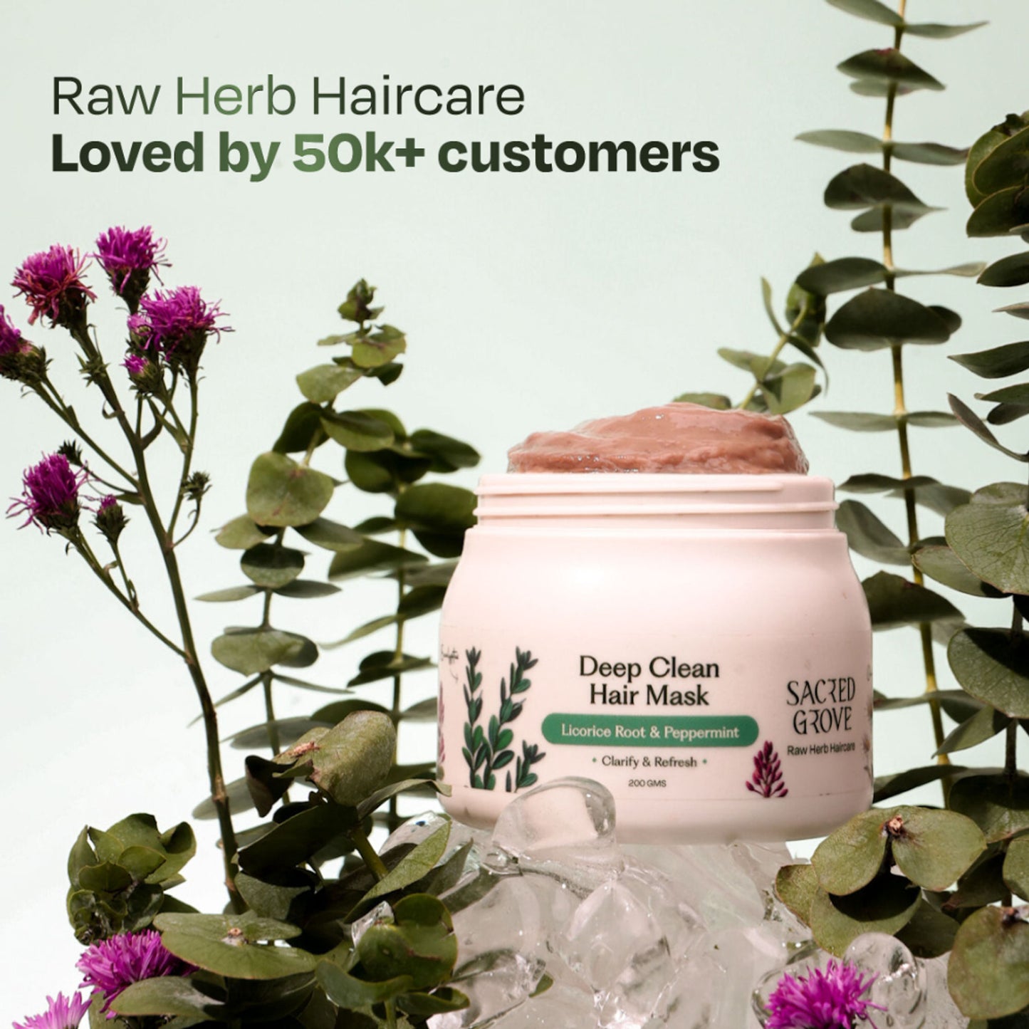Sacred Grove Clarifying Scalp Detox Mask for Oily & Greasy Scalp Herbal Hair Mask for Buildup & Itch