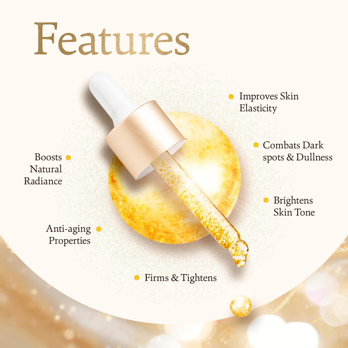 Indulgeo Essentials 24k Rose Gold Face Primer Oil with lightweight hydration and radiant finish, shown in a clear glass bottle.