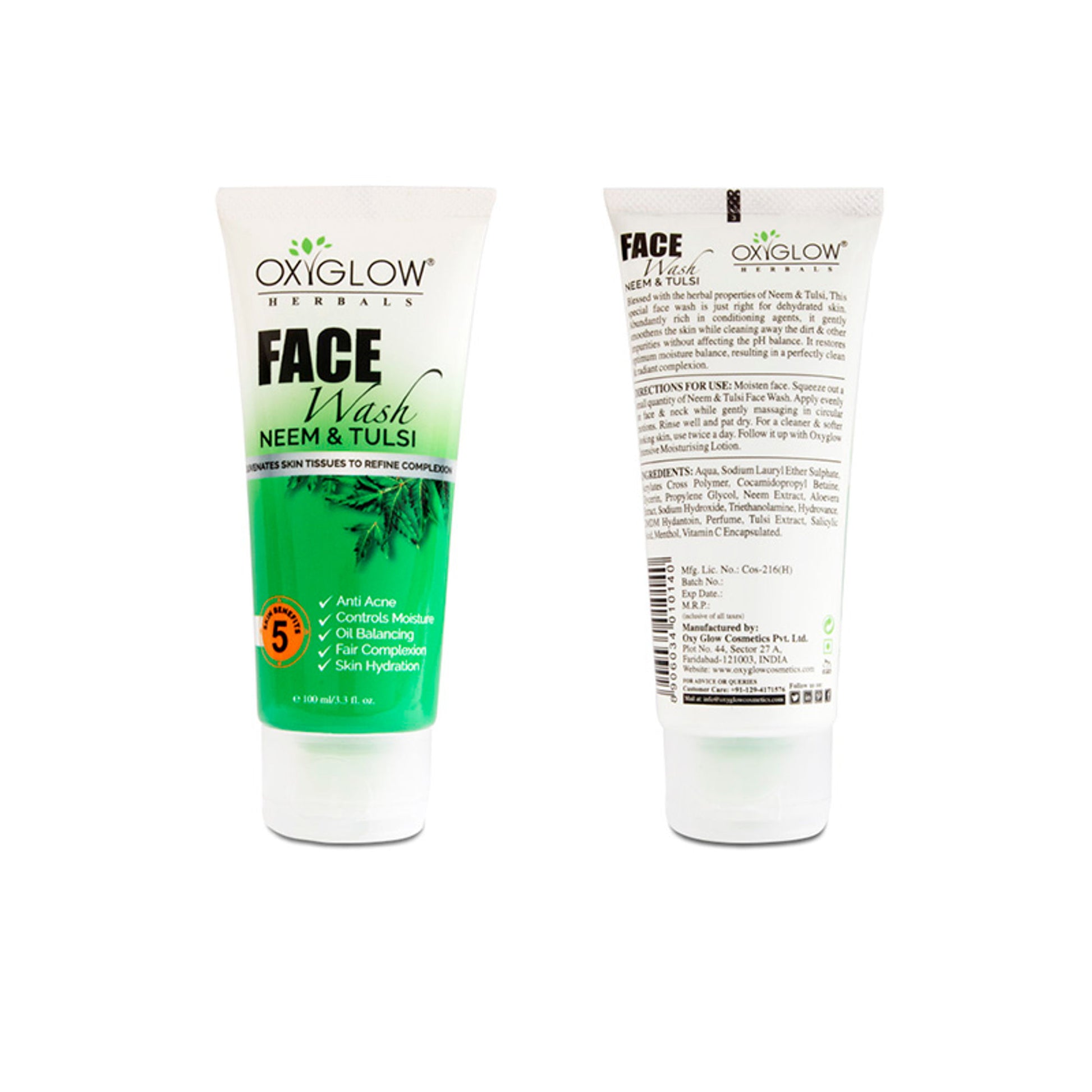 Oxyglow Herbals Neem Tulsi Face Wash