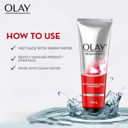 Olay Regenerist Cleanser & Face Wash For Plump & Bouncy Skin With Hyaluronic Acid & Peptides