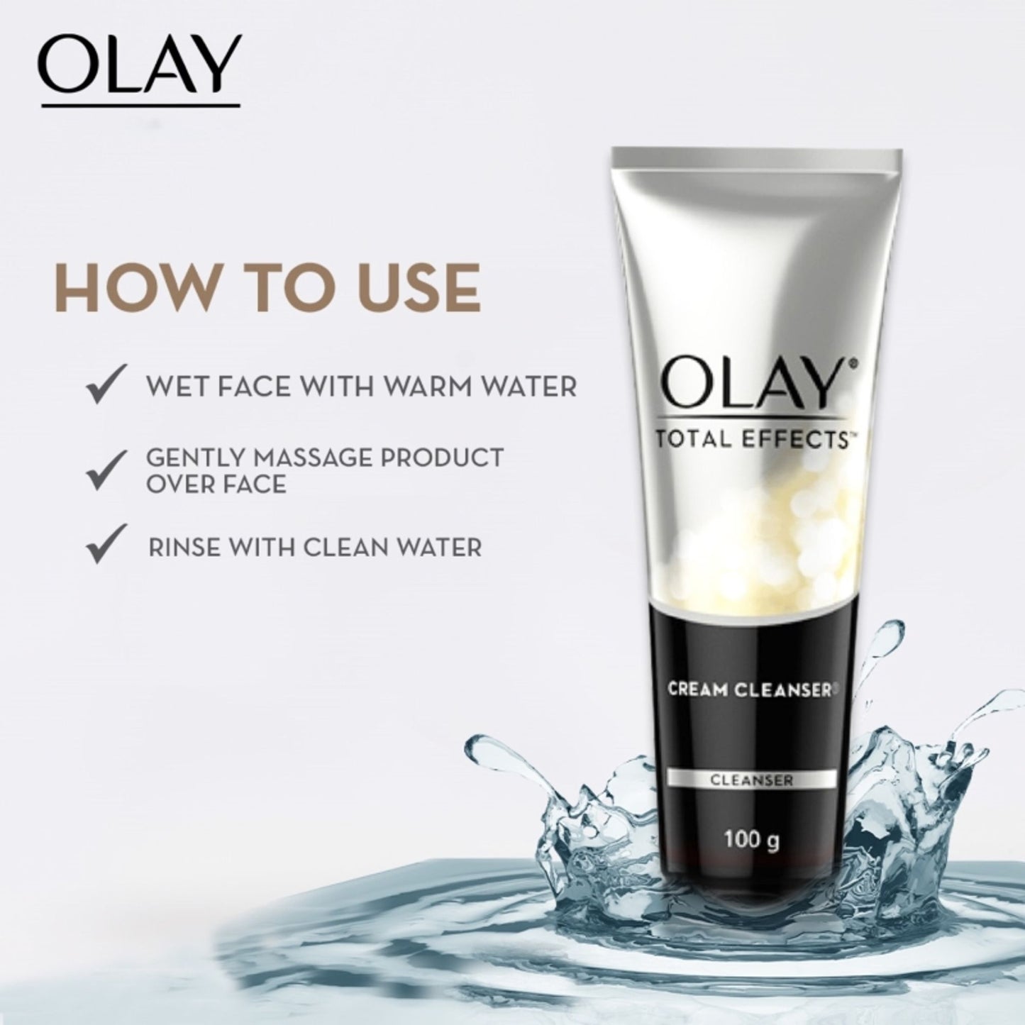 Olay Total Effects Foaming Cleanser & Face Wash, Fights 7 Signs of Ageing With Green Tea Extracts