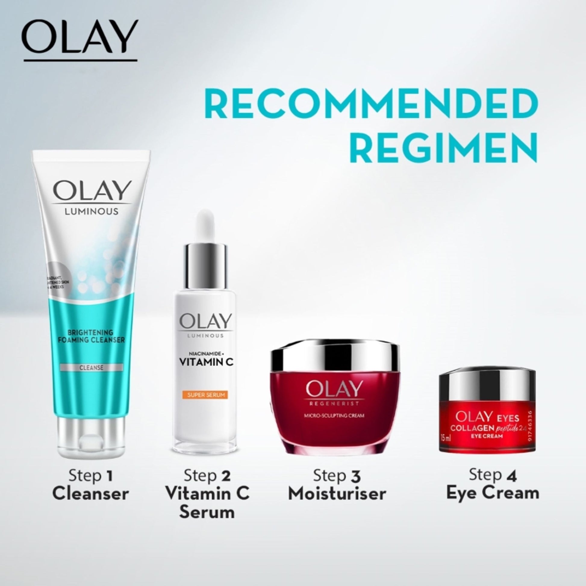Olay Luminous Brightening Foaming Cleanser & Face Wash, Clear & Even Skin With Glycerin