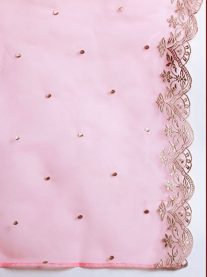 Indyancart IE Floral Embroidered Kurta with Trousers & With Dupatta