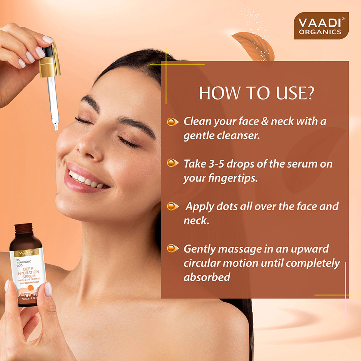 Vaadi Herbals Deep Hydration Serum With 2% Hyaluronic Acid & Oats Protein