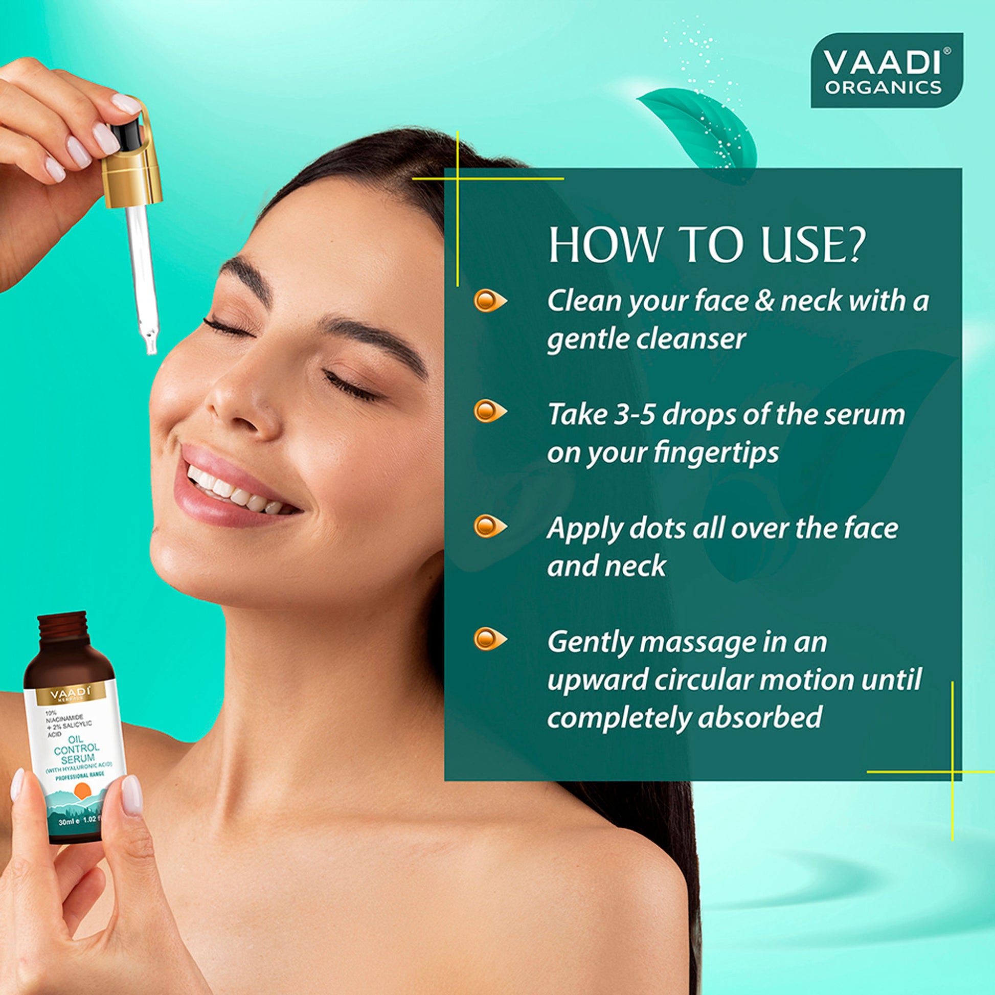 Vaadi Herbals Oil Control Serum With 10 % Niacinamide & 2% Salicylic Acid