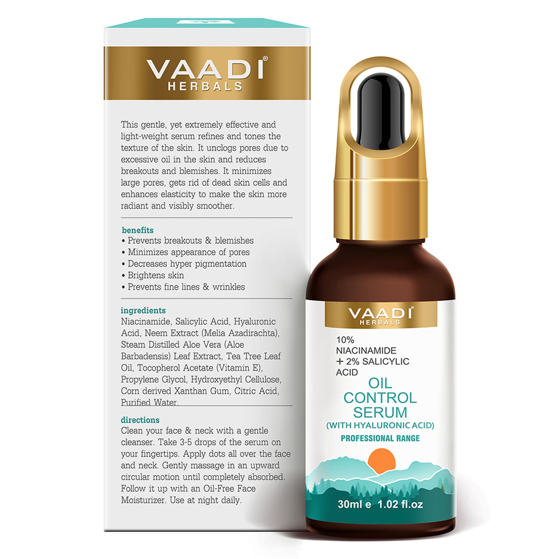 Vaadi Herbals Oil Control Serum With 10 % Niacinamide & 2% Salicylic Acid