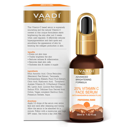 Vaadi Herbals 20% Vitamin C Face Serum With Advanced Brightening Formula