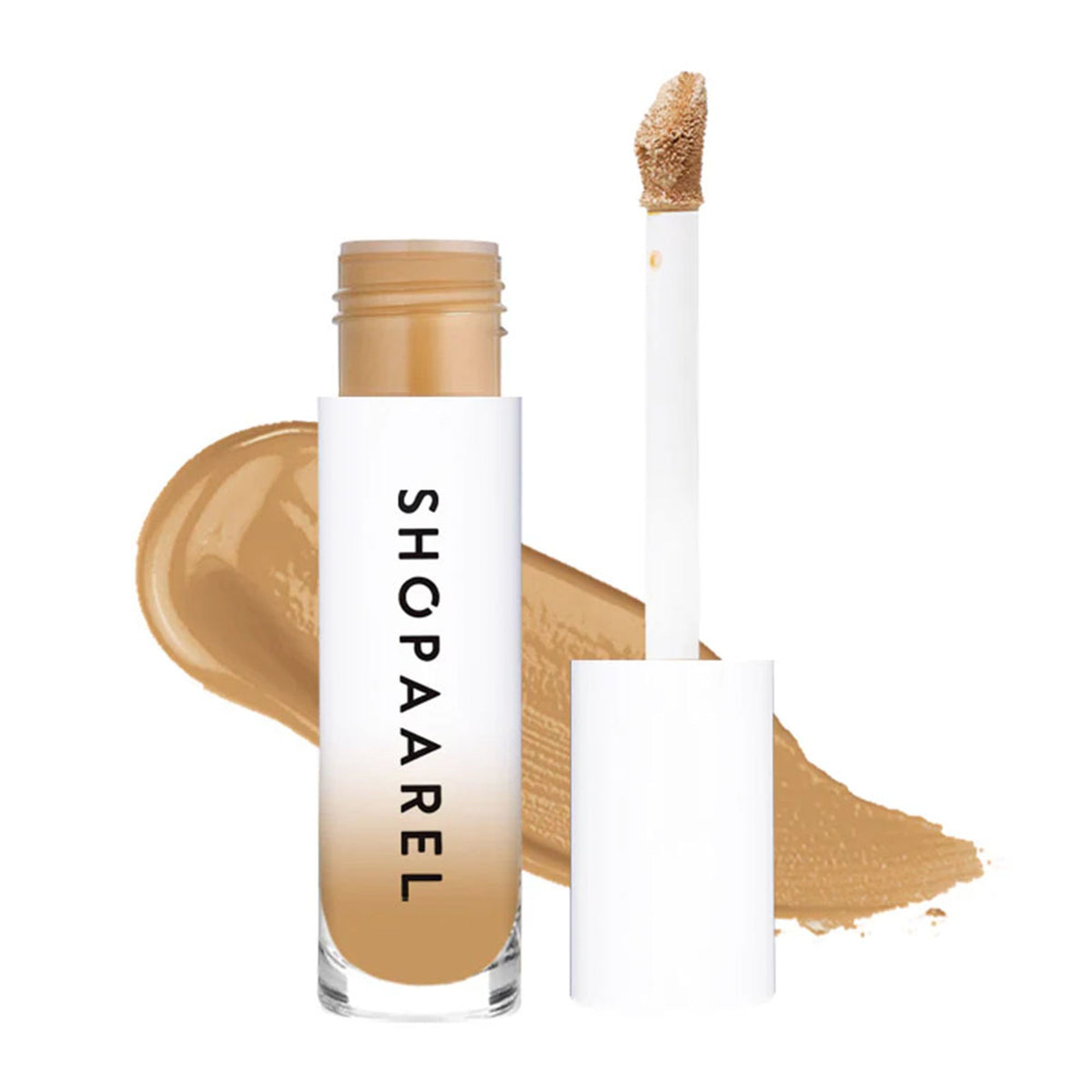 Shopaarel True Color Concealer in Tan 35N, featuring a creamy texture and natural finish, displayed in a sleek compact.