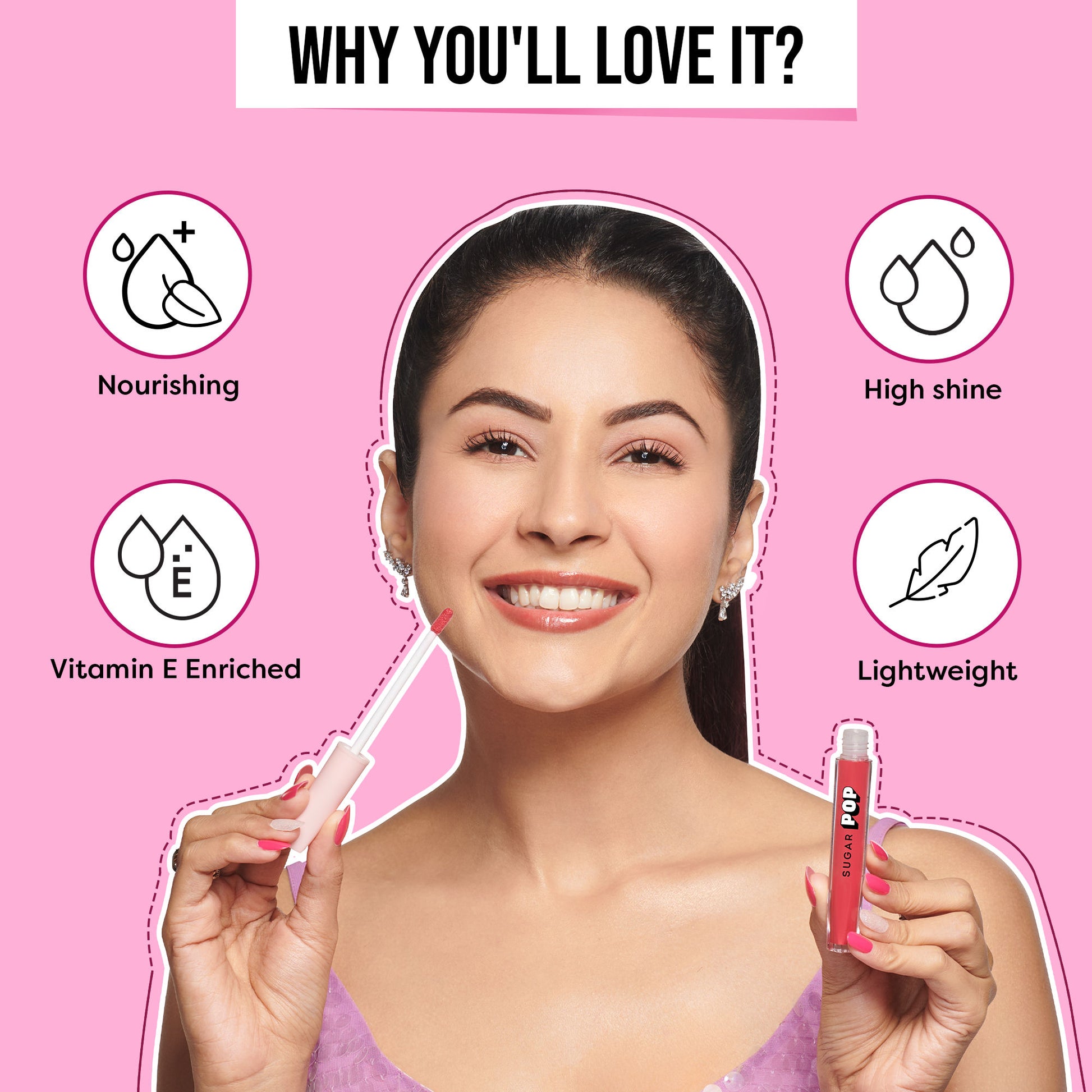 SUGAR POP High Shine Lip Gloss - 02 Cotton Candy