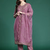 Indyancart IE Floral Embroidered Kurta with Trousers & With Dupatta