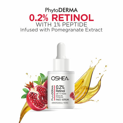 Oshea Herbals Phytoderma Face Serum With 0.2% Retinol & Pomegranate Extract Reduces Fine Lines