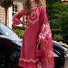 Dhiyona IE Floral Embroidered Thread Work Kurta with Trousers & Dupatta
