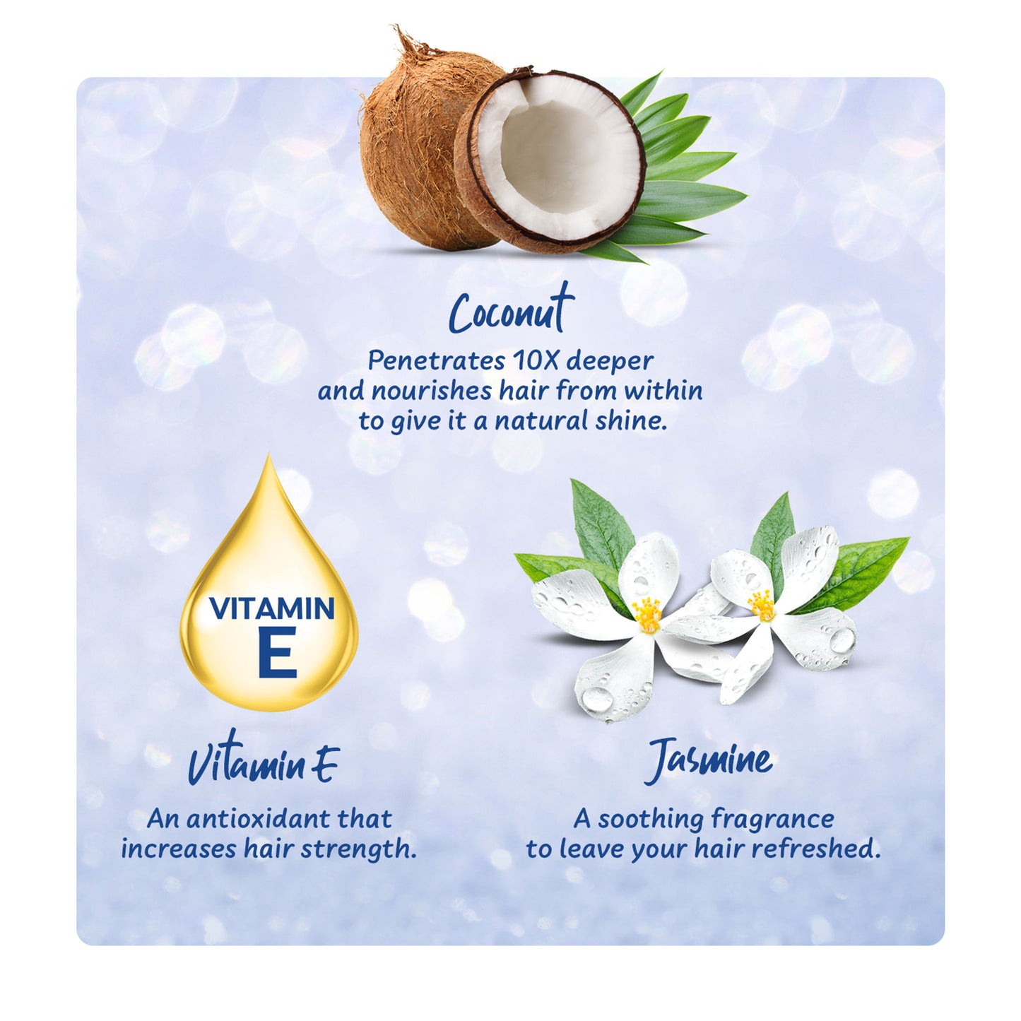 Parachute Advansed Jasmine Coconut Hair Oil, Vitamin E for Healthy Shiny Hair, Non-sticky