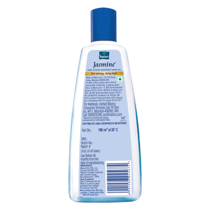 Parachute Advansed Jasmine Coconut Hair Oil, Vitamin E for Healthy Shiny Hair, Non-sticky