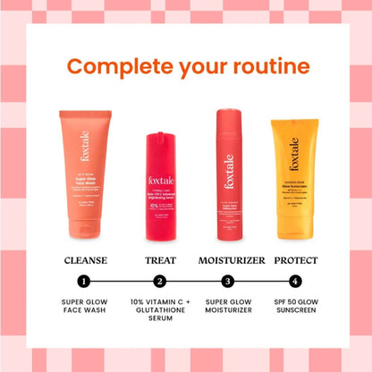 Foxtale Super Glow Moisturizer with Vitamin C & Niacinamide For Dull, Pigmented & Uneven Skin