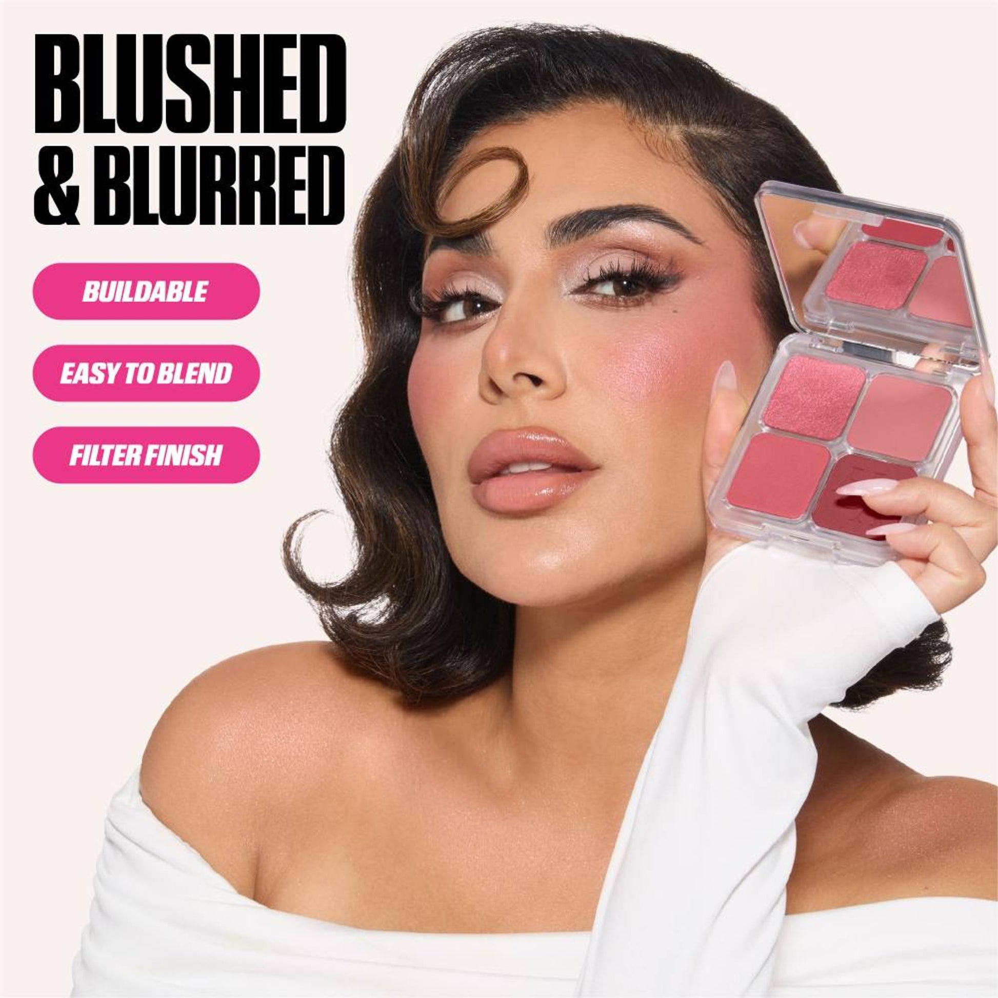 Huda Beauty Blush Filter Blurring Blushlighters Palette - Toasty Peach