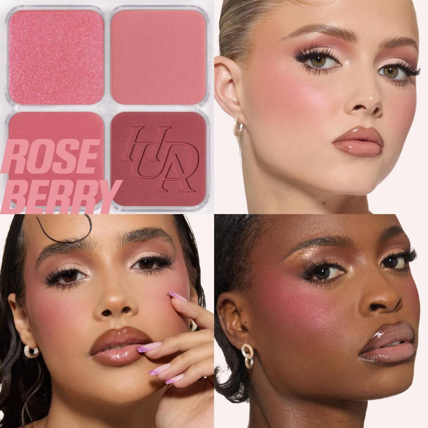 Huda Beauty Blush Filter Blurring Blushlighters Palette - Rose Berry