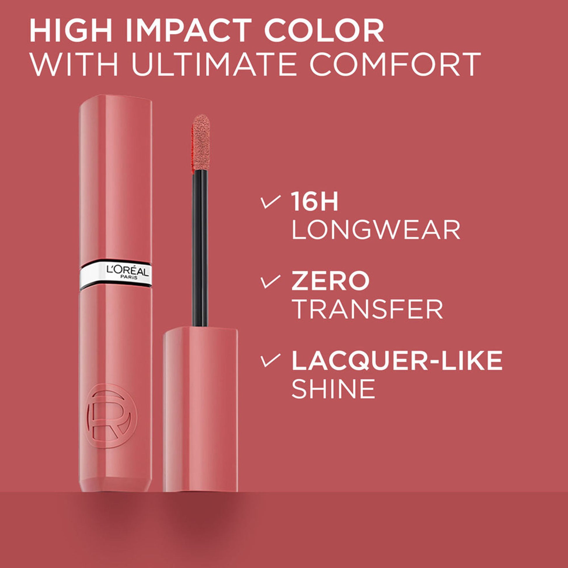 L'Oreal Paris Infallible Laque Resistance Liquid Lipstick, 16H Lacquer Shine - 601 Worth It