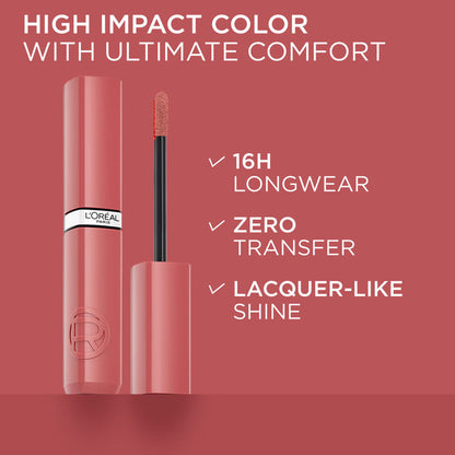 L'Oreal Paris Infallible Laque Resistance Liquid Lipstick, 16H Lacquer Shine - 601 Worth It