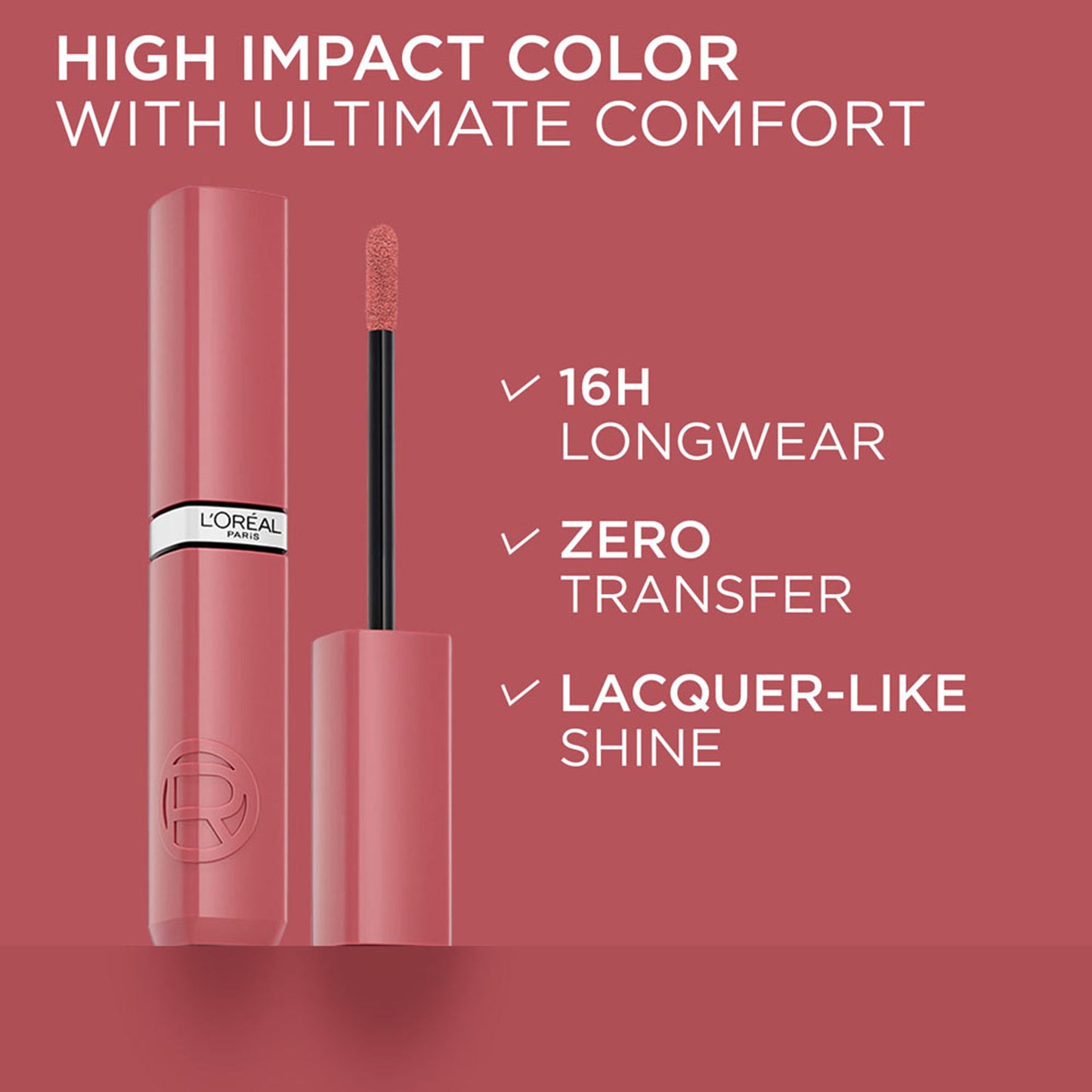 L'Oreal Paris Infallible Laque Resistance Liquid Lipstick, 16H Lacquer Shine - 635 Worth It Medium