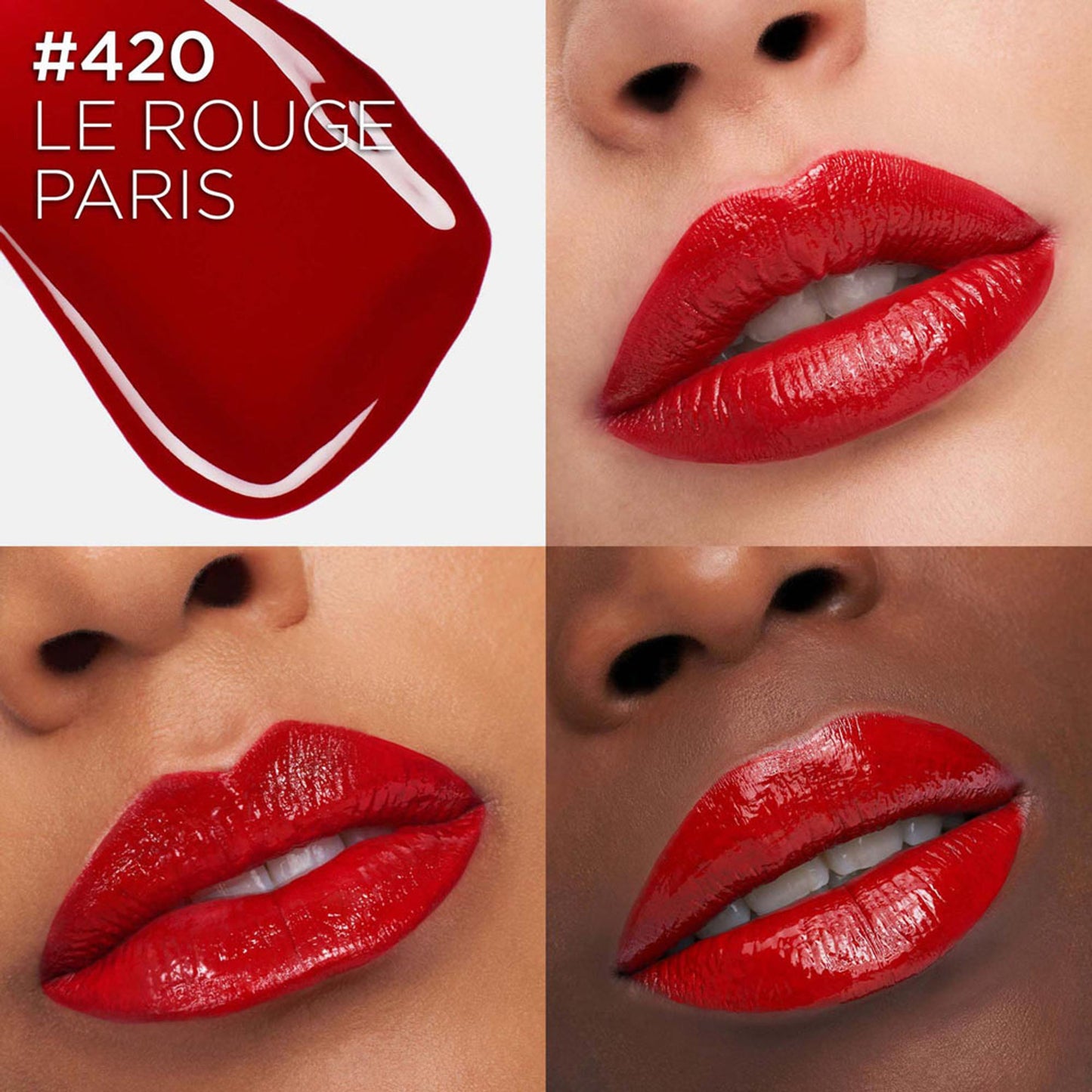 L'Oreal Paris Infallible Laque Resistance Liquid Lipstick, 16H Lacquer Shine - 420 Le Rouge Paris
