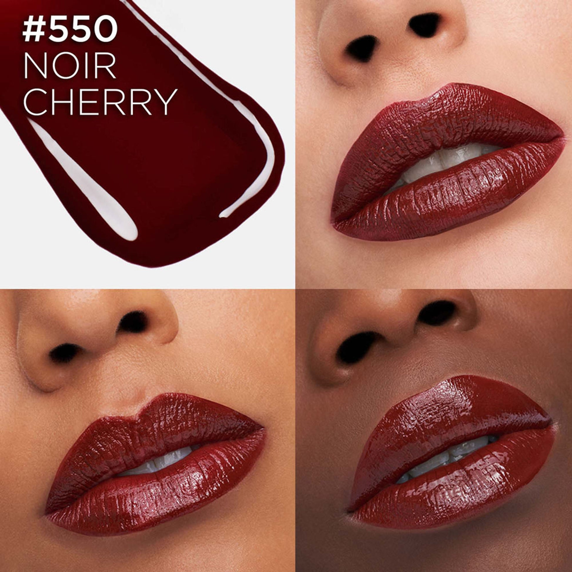 L'Oreal Paris Infallible Laque Resistance Liquid Lipstick, 16H Lacquer Shine - 550 Noir Cherry